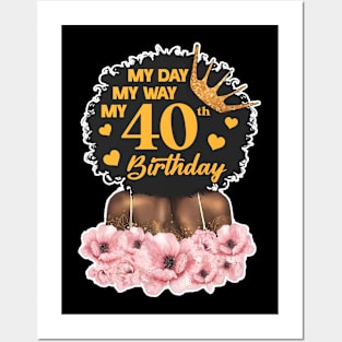 40th Birthday Diva 40th B-day Queen Crown Gift For Women Mother day Posters and Art